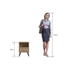 Mesa De Cabeceira 1 Gaveta E 1 Nicho  Oak