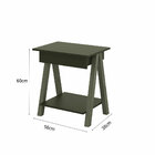 Mesa De Cabeceira 1 Gaveta Integra Finger  Amadeirado/off Whi