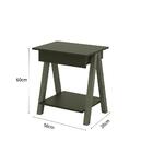 Mesa De Cabeceira 1 Gaveta Integra Finger Amadeirado/preto Of