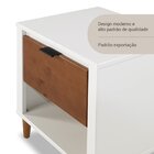 Mesa De Cabeceira 1 Gaveta Kassie Cazarara Branco/mel