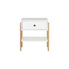 Mesa De Cabeceira 1 Gaveta Leda - Branco E Tauari - Meu Móvel