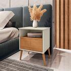 Mesa De Cabeceira 1 Gaveta Londres Off White Naturalle