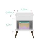 Mesa De Cabeceira 1 Gaveta Mariana Branco - Fbaby