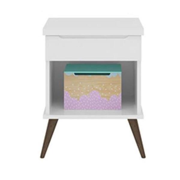 Mesa De Cabeceira 1 Gaveta Mariana Branco - Fbaby