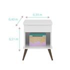 Mesa De Cabeceira 1 Gaveta Mariana Branco - Fbaby