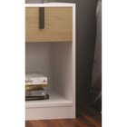 Mesa De Cabeceira 1 Gaveta Melissa Branco / Nogal Dourado