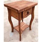 Mesa De Cabeceira 1 Gaveta Pé Luis Xv Móveis Rústicos Bento