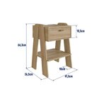 Mesa De Cabeceira 1 Gaveta, Prateleira E Tomada Terni Aveiro