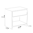 Mesa De Cabeceira 1 Gaveta Preto Em Mdf