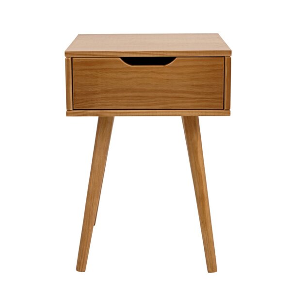 Mesa De Cabeceira 1 Gaveta Retrô  Branco