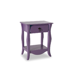 Mesa de Cabeceira 1 Gaveta Status Diamante Em Mdf E Pintura E