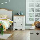 Mesa de Cabeceira 1 Gavetas 1 Porta Smile Creme/pinus