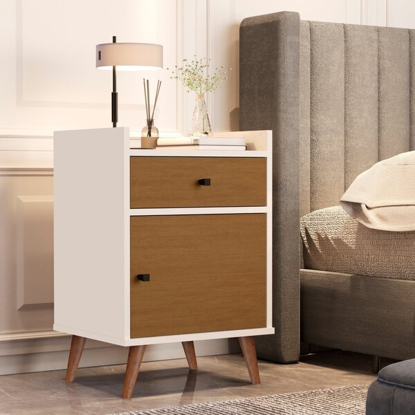 Mesa De Cabeceira 1 Porta 1 Gaveta 1313 Jb Bechara Pérola/nat