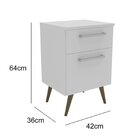 Mesa De Cabeceira 1 Porta 1 Gaveta Branco