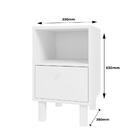 Mesa De Cabeceira 1 Porta Basculante 1 Prateleira Bcr 38 Linh