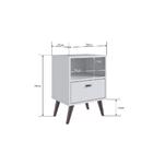 Mesa De Cabeceira 1 Prateleira 1 Gaveta Branco - Completa Móv