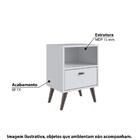 Mesa De Cabeceira 1 Prateleira 1 Gaveta Branco - Completa Móv