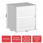 Mesa De Cabeceira 2 Gavetas 100% Mdf 811 Branco - Foscarini