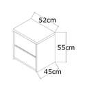 Mesa De Cabeceira 2 Gavetas 100% Mdf 811 Branco - Foscarini