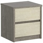 Mesa De Cabeceira 2 Gavetas 100% Mdf 811 Demolição/marfim Are