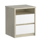 Mesa De Cabeceira 2 Gavetas 1 Nicho  Bege