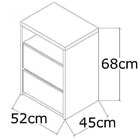 Mesa De Cabeceira 2 Gavetas 1 Nicho  Bege