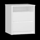 Mesa De Cabeceira 2 Gavetas 1 Nicho  Branco