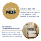 Mesa De Cabeceira 2 Gavetas 1 Nicho  Branco