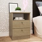 Mesa De Cabeceira 2 Gavetas 1 Nicho Irlanda  Branco