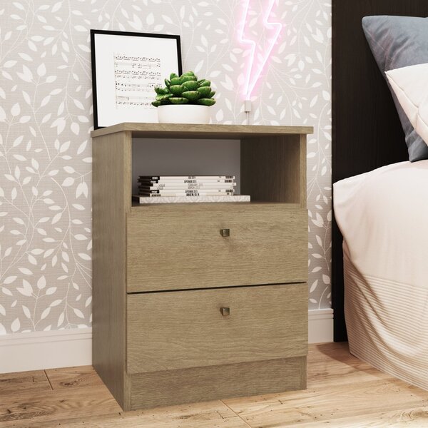 Mesa De Cabeceira 2 Gavetas 1 Nicho Irlanda  Branco