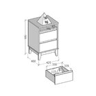 Mesa De Cabeceira 2 Gavetas 1 Nicho Mdf E Madeira Maciça Linh