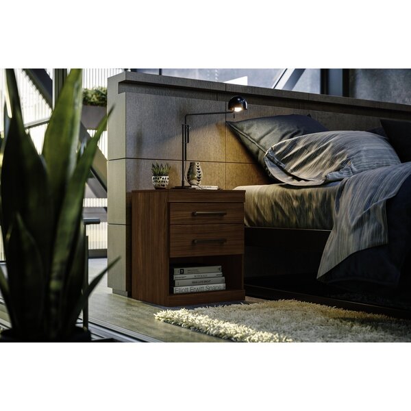 Mesa De Cabeceira 2 Gavetas 1 Nicho Plus Jatobá