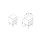 Mesa De Cabeceira 2 Gavetas 1 Nicho Retrô Rt 3103 Movelbento