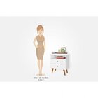 Mesa De Cabeceira 2 Gavetas 1 Nicho Status  Branco