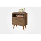 Mesa De Cabeceira 2 Gavetas 1 Nicho Status  Jequitibá