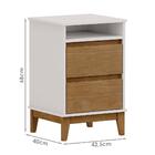 Mesa De Cabeceira 2 Gavetas 43 Cm 2800 Milani Store