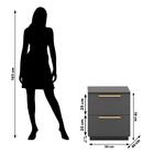 Mesa De Cabeceira 2 Gavetas 50 Cm Dub 50019 Vlr