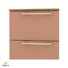 Mesa De Cabeceira 2 Gavetas 50cm Dubai - Vlr Móveis  Nature/c