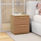 Mesa De Cabeceira 2 Gavetas 50cm Dubai - Vlr Móveis  Nature/c