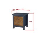 Mesa De Cabeceira 2 Gavetas  Cinza/cera