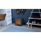 Mesa De Cabeceira 2 Gavetas  Cinza/cera