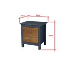 Mesa De Cabeceira 2 Gavetas  Cinza/cera