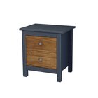 Mesa De Cabeceira 2 Gavetas  Cinza/cera
