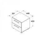 Mesa De Cabeceira 2 Gavetas Americana Ditália Branco