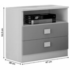 Mesa De Cabeceira 2 Gavetas Azul 8004 - Percasa