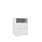 Mesa De Cabeceira 2 Gavetas - Barcelona-neve - Tcil Móveis