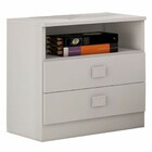 Mesa De Cabeceira 2 Gavetas Branco 8004 - Percasa