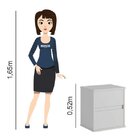 Mesa De Cabeceira 2 Gavetas Branco Paris Bianchi Móveis Branco