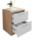Mesa De Cabeceira 2 Gavetas Brixton  Cordia/branco Fosco