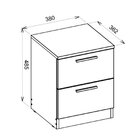 Mesa De Cabeceira 2 Gavetas Brixton  Cordia/branco Fosco